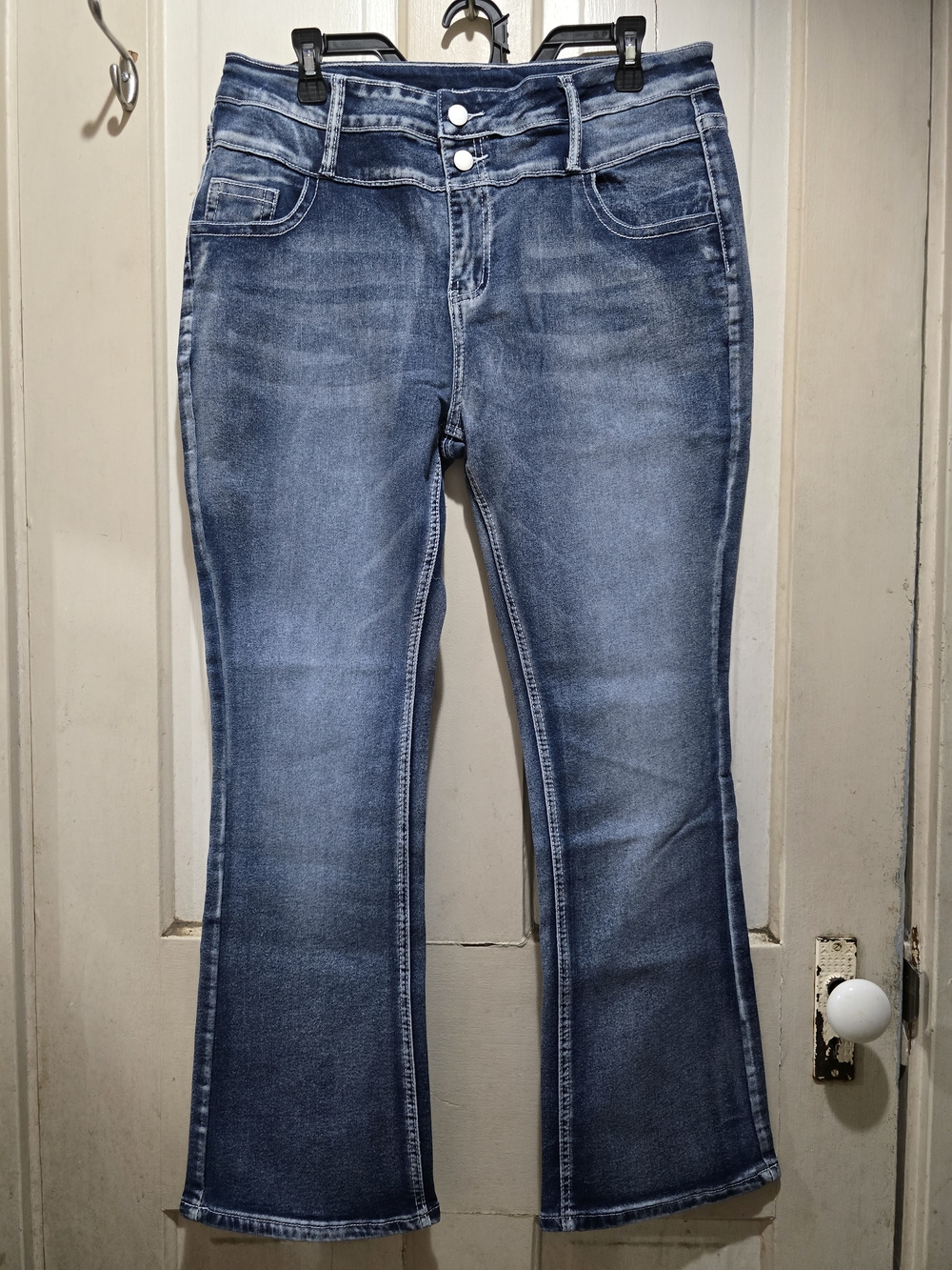 Mid-Rise Blue Flare Women’s Jeans